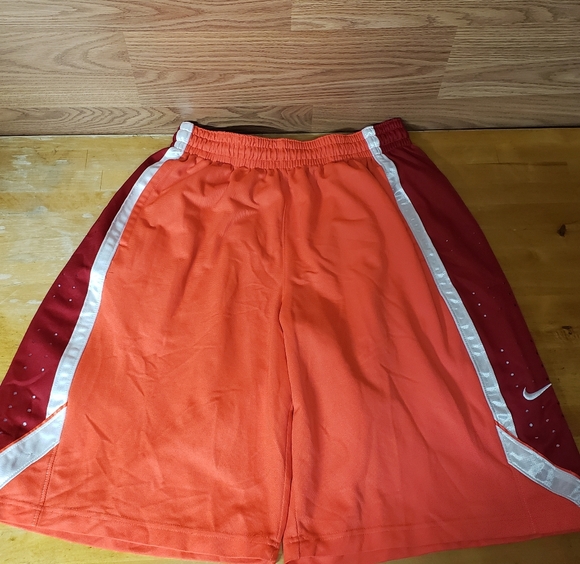 Nike Dri Fit Orange and Red Athletic Short - Picture 1 of 5